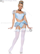 Fantasia para Mulheres Adultas Roupas de Festa Brincar Roleplay Cosplay Fantasia Sexy Uniforme Azul Princesa