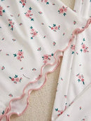 Conjunto de Pijama Feminino com Renda, Patchwork, Decote V, Pijamas Sensuais, Camiseta de Alcinha, Shorts Estampados, Pijamas Macios