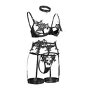 Conjunto Lingerie sensual sutiã aberta Roupa íntima transparente renda de luxo exóticos