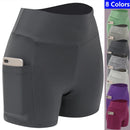 Shorts Feminino Esportivas Base Alta Elasticidade Tamanho Plus Calças de Fitness
