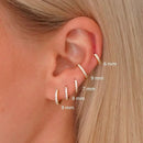 1 Par de Brincos de Aço Inoxidável com Pequeno Zircônia Cristal Brinco Fino de Helix Tragus Brincos de Cartilagem Joias para Piercing