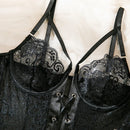 Roupas Íntimas Sexy Femininas Conjuntos de Lingerie em Renda Malha Exótica Body Transparente Luvas Meias de Seda Conjunto Roupas Adulto