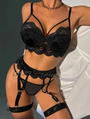 Conjunto de sutiã e calcinha erótica sexy de renda transparentes fio dental sexy,  lingerie sensual sofisticada de luxo
