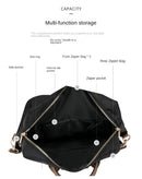 Mochila com Bordado Matelassê  Novo Estilo Coreano Versátil de Grande Capacidade, Bolsa de Ombro de Couro Resistente à Água