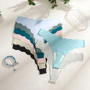 Calcinhas Sexy Sem Costura Femininas com Design Ondulado, Calcinha Ultraleve em Seda Gelada, Sexy, Cintura Baixa, Fio Dental Feminino, Lisa