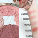 Paleta de Blush Facial 5 Cores Pó Mineral Matte Blush Brilhante e Fosco para Bochechas e Sombra de Olhos