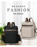 Mochila com Bordado Matelassê  Novo Estilo Coreano Versátil de Grande Capacidade, Bolsa de Ombro de Couro Resistente à Água