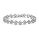 Conjunto de Joias Colar e Pulseira em Banho de Ouro 18K com Flor, para presente