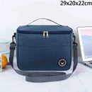 Bolsa de Mão para Marmita Simples Bolsa de Armazenamento Quadrada Térmica Bolsa de Alumínio Espessa Bolsa Bento Grande Capacidade Bolsa de Piquenique Com Compartimento para Arroz