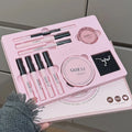 Kit de Maquiagem Multifuncional 9PC 4PC Batom Cremoso, 1 Pó Compacto, 1 Blush, 1 Delineador, 1 Máscara de Cílios, 1 Lápis de Sobrancelha Kit Cosmético Look de Câmera