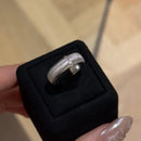 Anéis Retrô de Luxo Clássico Leve para mulheres, estilo artesanal com desenho em fio, versão larga e estreita