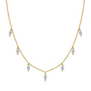 Colar de Prata 925 Colares Gotas Delicadas de brilho intenso