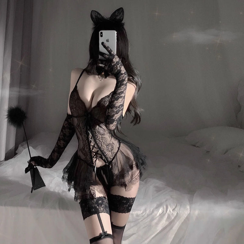 Cosplay Lingerie Erótica Sexy Ligas Femininas Ligas de Sutiã Conjuntos de lingerie Sexy Para Sexo Conjunto