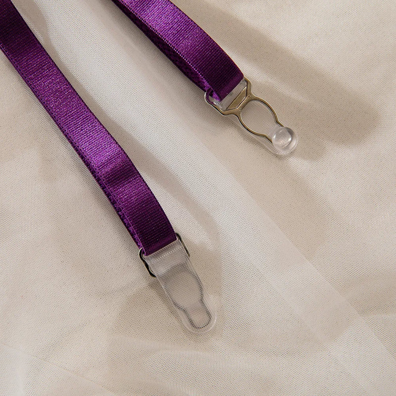 Roupas Íntimas Sexy Femininas Conjuntos de Lingerie em Renda Malha Exótica Body Transparente Luvas Meias de Seda Conjunto Roupas Adulto