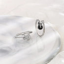 Anel de Guitarra com Nota Musical Joias Design Exclusivo Anéis Ajustáveis para Indicador Feminino Anel de Declaração