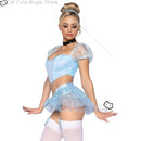 Fantasia para Mulheres Adultas Roupas de Festa Brincar Roleplay Cosplay Fantasia Sexy Uniforme Azul Princesa