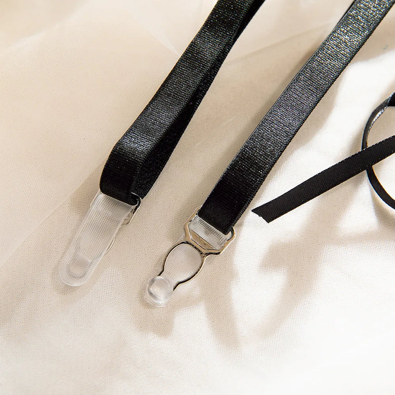 Roupas Íntimas Sexy Femininas Conjuntos de Lingerie em Renda Malha Exótica Body Transparente Luvas Meias de Seda Conjunto Roupas Adulto