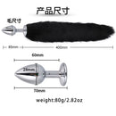 Plug Anal Fofo de Cauda de Raposa Laço - Orelhas de Gato Macias, Tiara, Coleira, Acessórios Eróticos de Cosplay para Casais, Brinquedos Sexuais