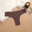 KIT 3 Peças Calcinhas Maillard Sem Costura Ultrafinas Calcinhas Brasileiras de Seda Gelada Sexy Tanga de Cintura Baixa Feminina Sólida