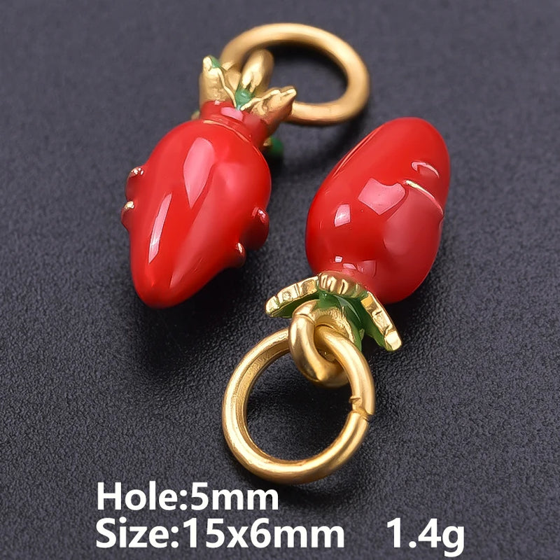 6/16 Peças Estilos Mistos Frutas Banana Morango Melancia Vegetais Repolho Cogumelo Cenoura Pingente Para Fazer Joias