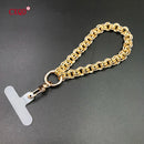 Cordão de Pescoço para Celular com Design Bisel de 120cm, Antiperda, Portátil, com Duplo Anel, Corrente de Alumínio para Celular, Acessórios, Presente para Uso ao Ar Livre