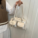 Bolsa de Laço Elegante Edição Coreana Nova Bolsa Simples e Casual de Ombro Versátil na Moda