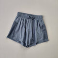 Shorts Feminino Cintura Alta Esporte Fitness 2 em 1 Secagem Rápida