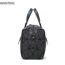 Bolsa Feminina Boston Handbags Bolsa Geométrica Luminosa Com Paetês A Laser Bolsa Transversal