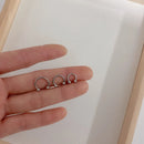 Brincos de Studs de Piercing Tragus Helix de Cristal CZ em Aço Inoxidável