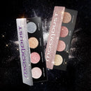 Paleta de Sombras Moon Dust 4 Cores Tons Matte Cintilantes Suaves Hipoalergênicas Ilumina a Pele Crie Maquiagem 3D Radiante para os Olhos