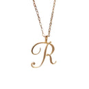 Colar Pingente Laye para Mulheres com Letras Iniciais Corrente Feminina Dourada 26 Letras