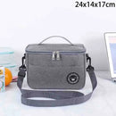 Bolsa de Mão para Marmita Simples Bolsa de Armazenamento Quadrada Térmica Bolsa de Alumínio Espessa Bolsa Bento Grande Capacidade Bolsa de Piquenique Com Compartimento para Arroz