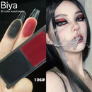 Biya 2 Cores de Sombra de Olhos Portátil Vermelho Preto Paleta Sombra Mate Escura Fumaça Cosméticos Maquiagem Festa Halloween Maquiagem DIY