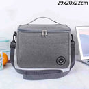 Bolsa de Mão para Marmita Simples Bolsa de Armazenamento Quadrada Térmica Bolsa de Alumínio Espessa Bolsa Bento Grande Capacidade Bolsa de Piquenique Com Compartimento para Arroz