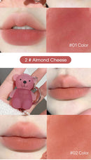 Batom Art Value Bear Velvet Lip Clay com Gloss Labial Sedoso Branco