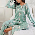 Conjunto de Pijama Feminino Macios e Confortáveis com Estampa de Letras e Xadrez Pijamas de Manga Curta com Shorts
