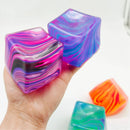 Cubo de Brinquedo Sensorial Macio e Pegajoso Needoh para Alívio de Estresse, Recheado com Bola de Gel Esticável Macia Ice blind box Slow Rebound