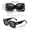 Óculos de Sol Quadrados Pequenos Fashion para Mulheres, Lentes UV400, Estilo Retrô, Óculos de Sol Femininos