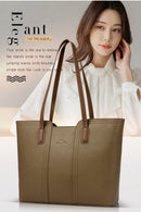 Bolsa de Cor Sólida para Mulheres Bolsas de Ombro de Designer Bolsa Transversal de Couro Macio de Luxo Bolsa Tote de Grande Capacidade Grandes