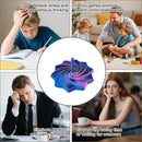 Estrela Sensory Antiestresse 3D Impressa, Alças de Fácil Pegada, Girador de Hexágono em Espiral para Estresse (Vermelho e Azul, 11,78 cm)