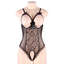 Lingeries sensuais  preto de uma peça  Body apertado sem virilha Sex fantasia Pornô Roupa íntima
