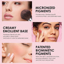 Paleta de Blush Facial 5 Cores Pó Mineral Matte Blush Brilhante e Fosco para Bochechas e Sombra de Olhos