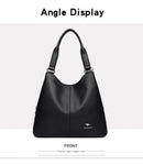 Bolsa Hobo com Alça Superior de Couro para Mulheres, Bolsas Femininas de Lazer, Bolsas de Ombro, Carteiras da Moda, Bolsas Vintage, Bolsa Tote de Grande Capacidade