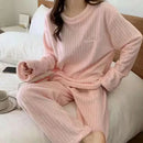 Conjunto de Pijama Quente de Jacquard de Veludo Coral Suave para Mulheres, Roupão Confortável para Inverno