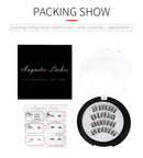 4 Cílios Magnéticos feitos à mão 3D naturais, cílios postiços magnéticos 4 unidades reutilizáveis, conjunto de pinças e ferramentas de maquiagem