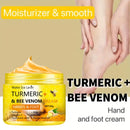 Creme para Pés com Açafrão e Veneno de Abelha Anti-Rachaduras e Ressecamento, Reparador de Mãos e Pés, Creme para Remover Pele Morta, 50g