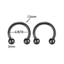 Brincos de Studs de Piercing Tragus Helix de Cristal CZ em Aço Inoxidável