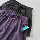 Shorts Feminino Cintura Alta Esporte Fitness 2 em 1 Secagem Rápida
