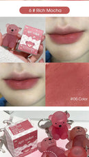 Batom Art Value Bear Velvet Lip Clay com Gloss Labial Sedoso Branco