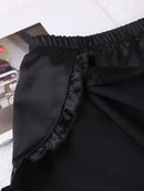 Conjuntos de Pijama com Patchwork e Renda, Conjuntos de Robe com Sutiã, Lingerie de Cetim Sexy Feminina, Conjunto de 3 Peças de Pijamas